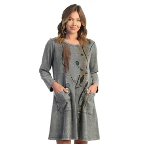 Jess & Jane "Tango" Mineral Washed Dress w/Patch Pockets - M86-1664