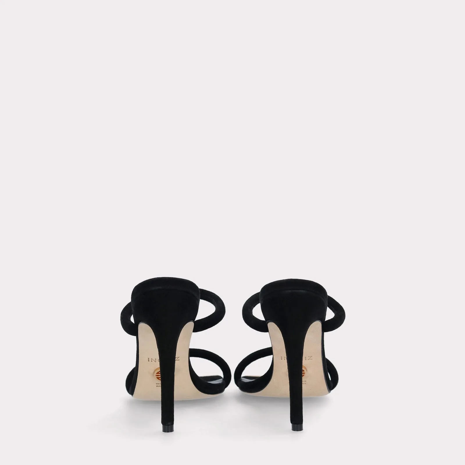 KATERINA BLACK SUEDE LEATHER MULES