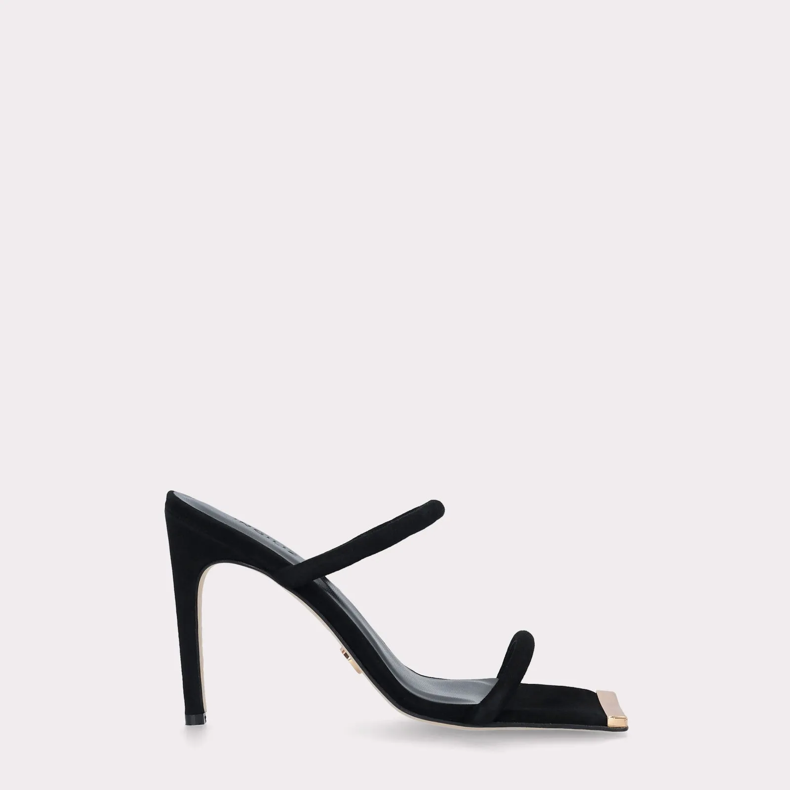 KATERINA BLACK SUEDE LEATHER MULES