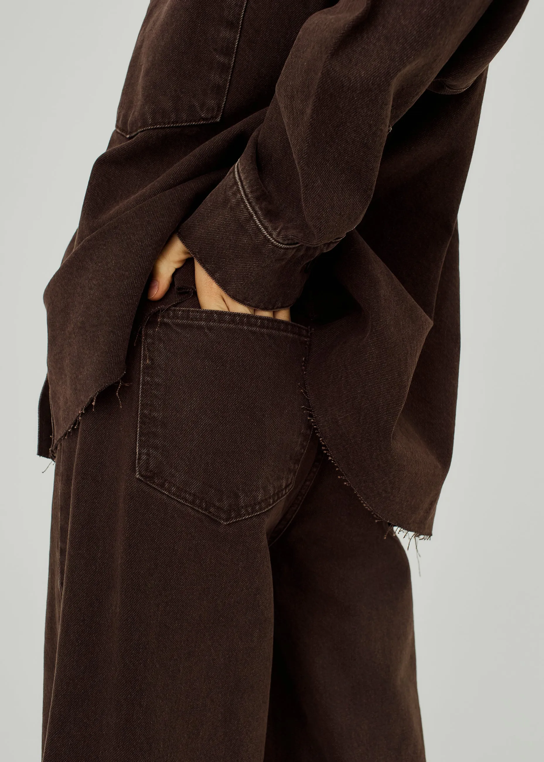Kenzie wide jeans - Brown washed
