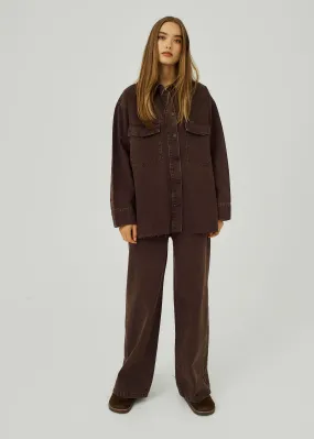 Kenzie wide jeans - Brown washed