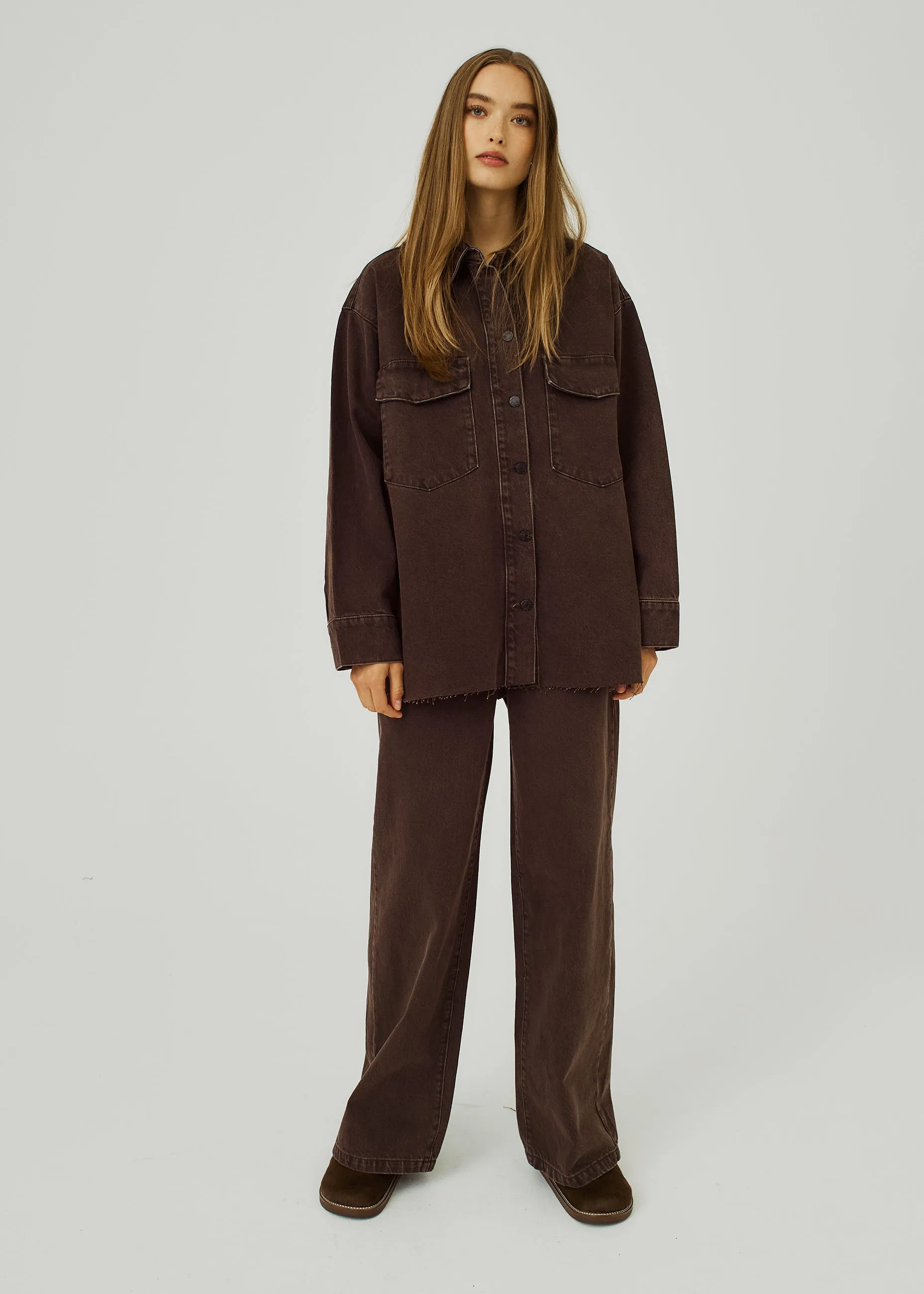 Kenzie wide jeans - Brown washed