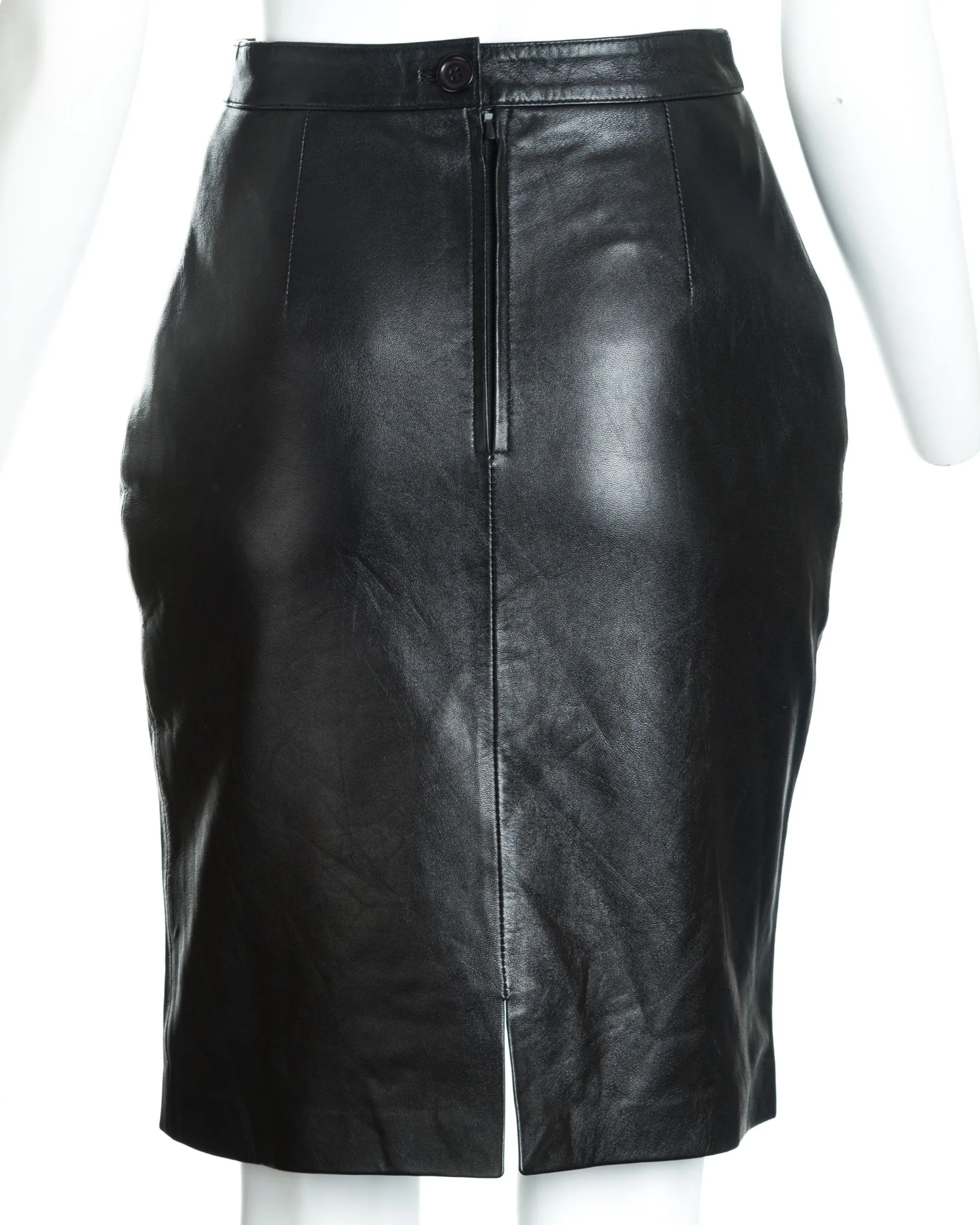 Ladies 25" Leather Skirt