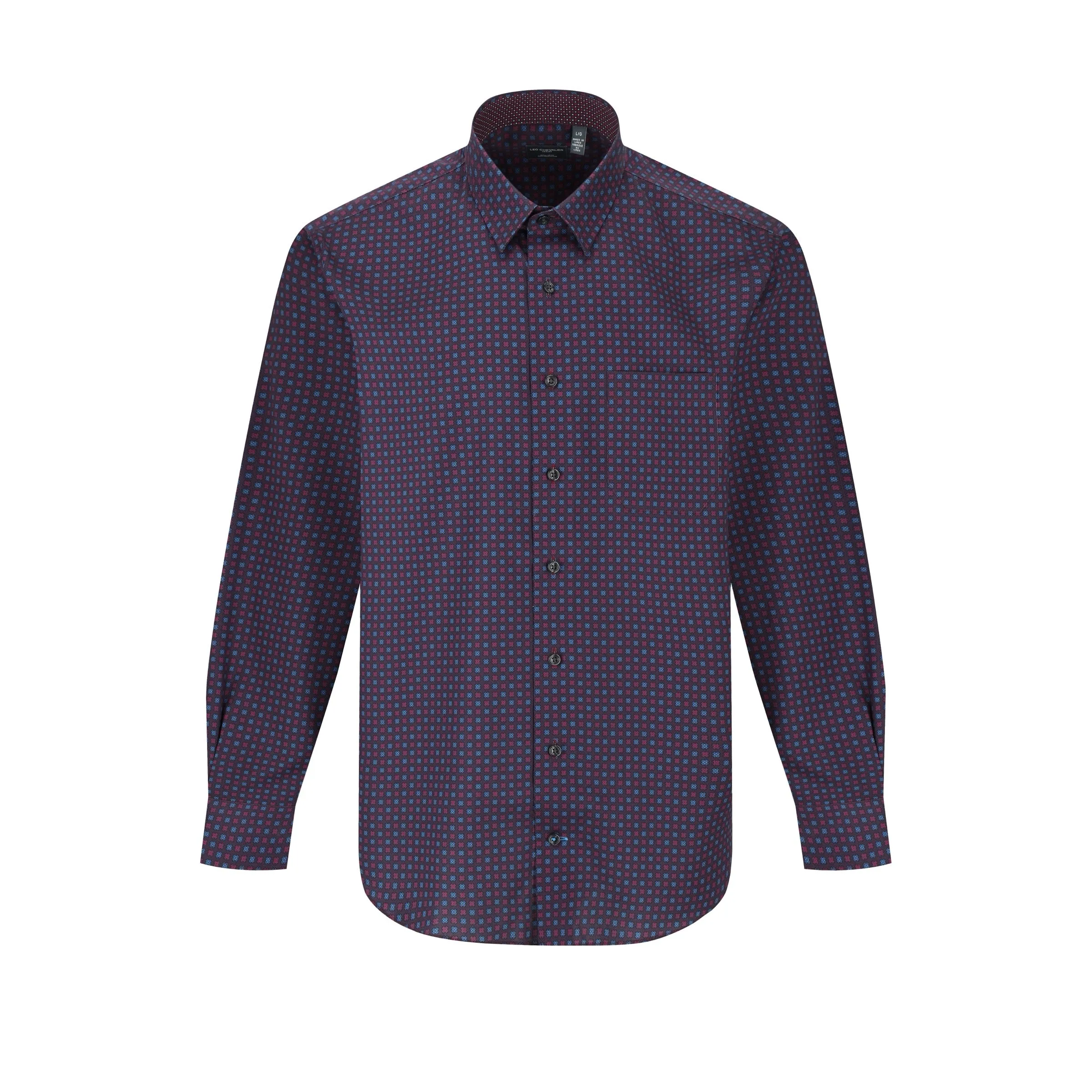 Leo Chevalier - Long Sleeve Shirt - Classic Fit - 100% Cotton - Big and Tall Fit - 623461/QT