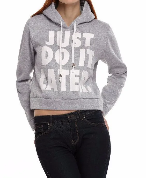 Letter Print Hoodie For Women