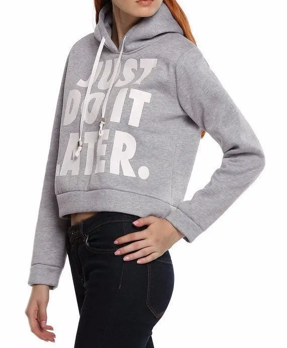 Letter Print Hoodie For Women