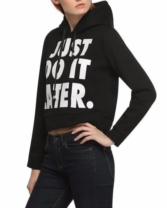 Letter Print Hoodie For Women