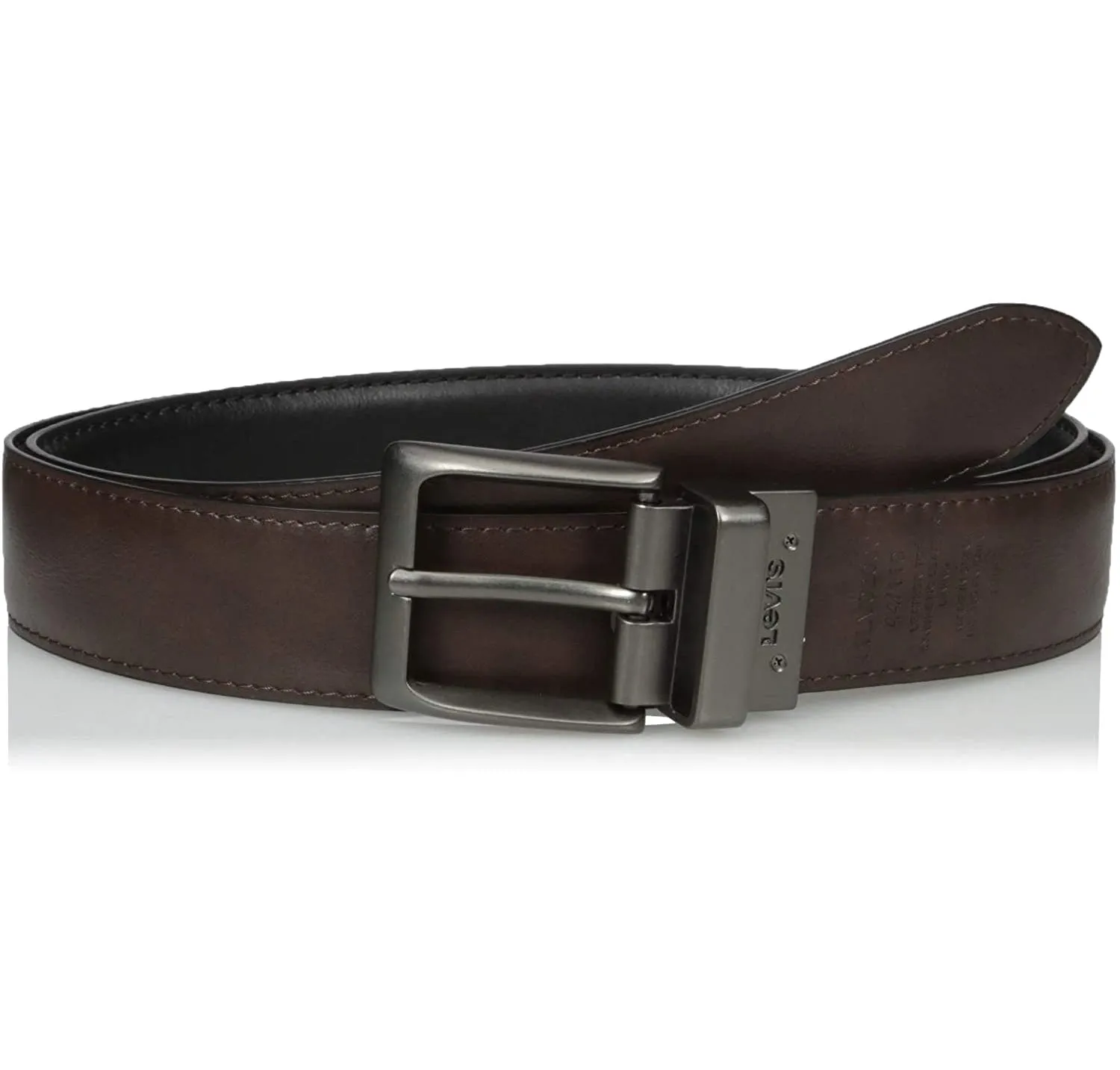 Levi's Men's Reversible Casual Jeans Belt | Black/Brown