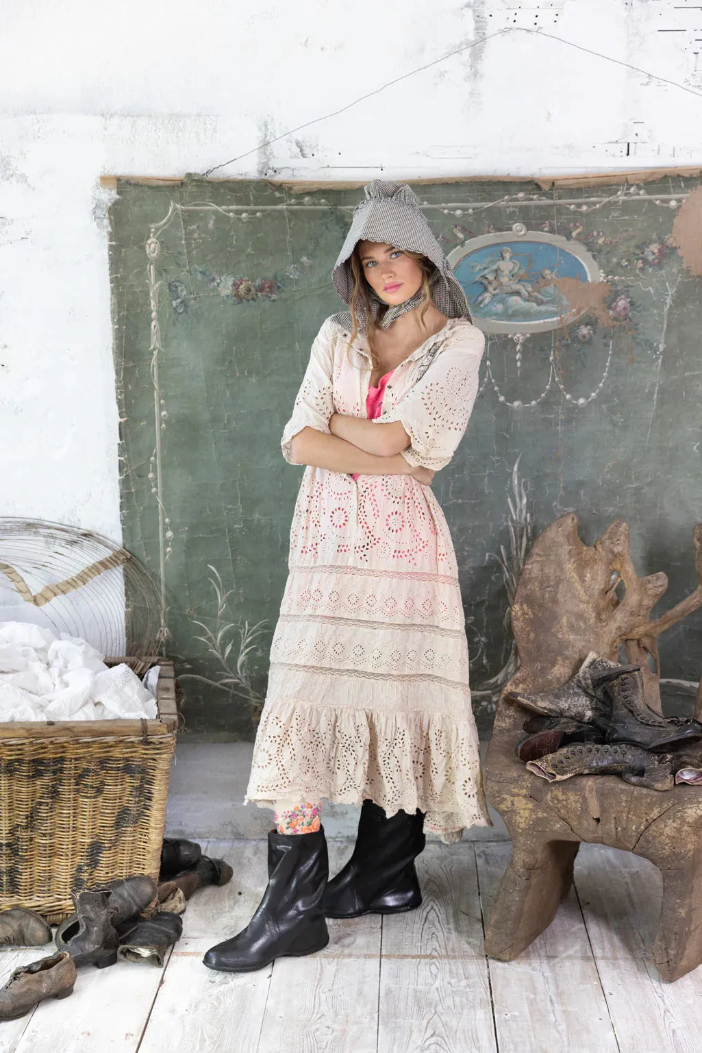 Magnolia Pearl DRESS 974-MOON-OS  Eyelet Heeren Dress