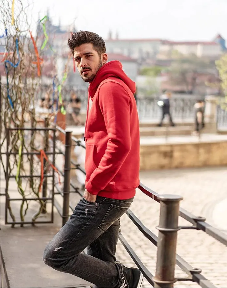Men's Autumn Casual  Warm Fleece Hoodie | Men's Hooded Sweatshirt