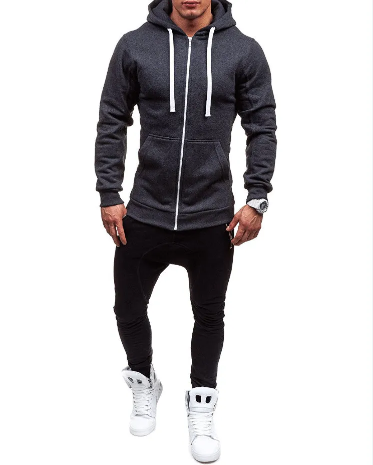 Men's Casual Cotton Hooded Sweatshirt