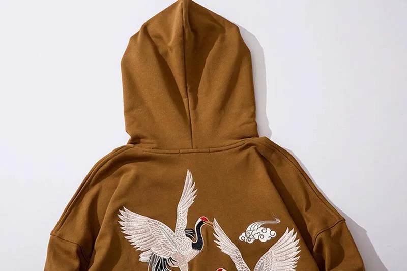 Men's Casual Embroidered Hooded Sweatshirt