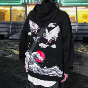 Men's Casual Embroidered Hooded Sweatshirt