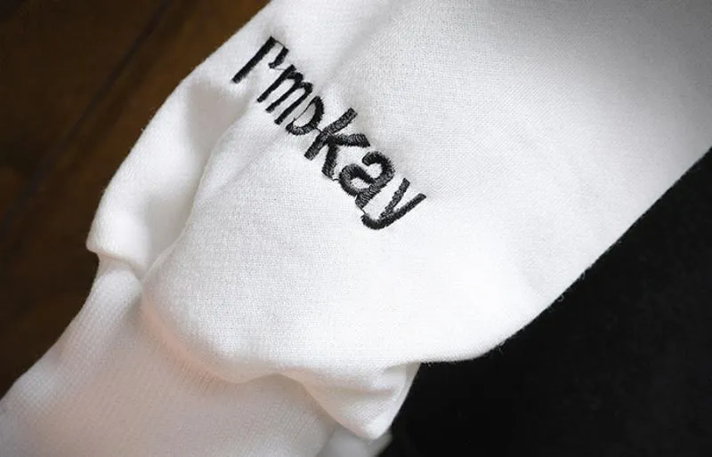 Men's Casual Fleece Hooded Sweatshirt "I’m Okay"
