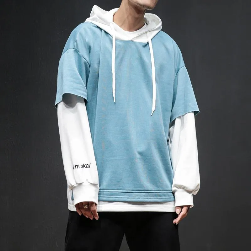 Men's Casual Fleece Hooded Sweatshirt "I’m Okay"