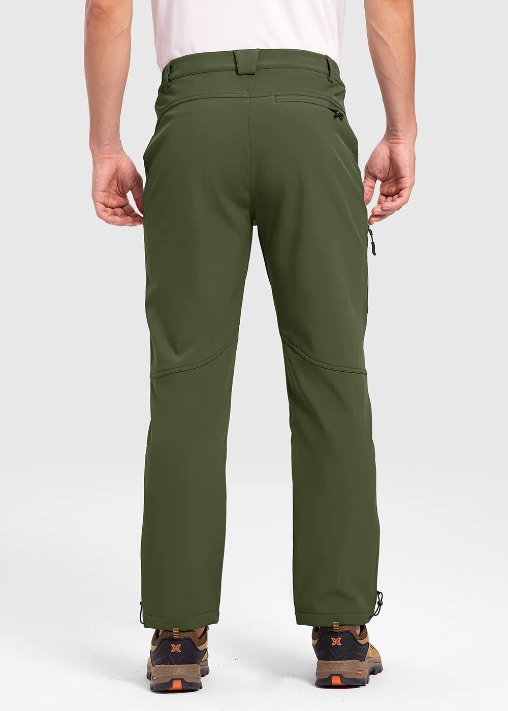 Men's Insulated Outdoor Composite Fleece Lined Hiking Pants