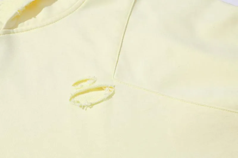 Men's Ripped Hooded Sweatshirt