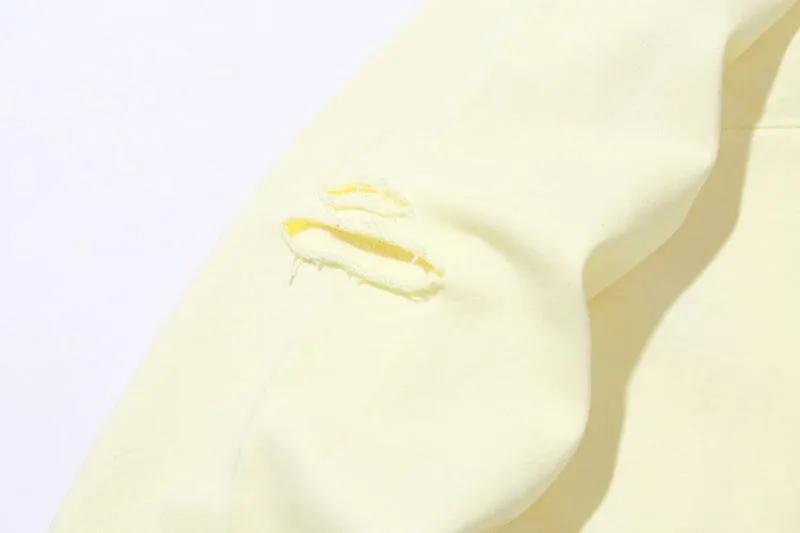 Men's Ripped Hooded Sweatshirt