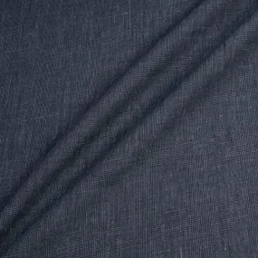 Midnight Blue Prince of Wales Checkered Linen