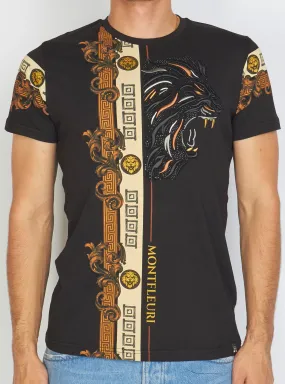 Montfleuri T-Shirt - Lion - Black - 3393