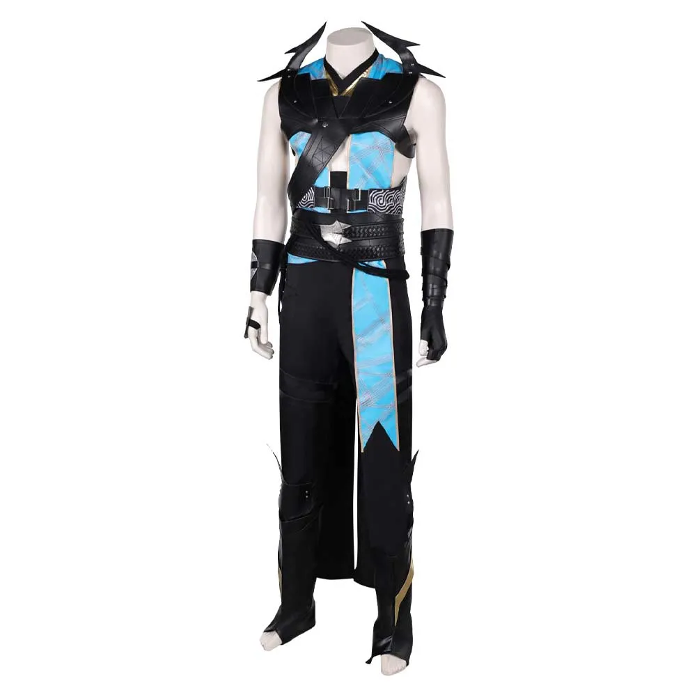 Mortal Kombat Quan Chi Black Outfit Party Carnival Halloween Cosplay Costume