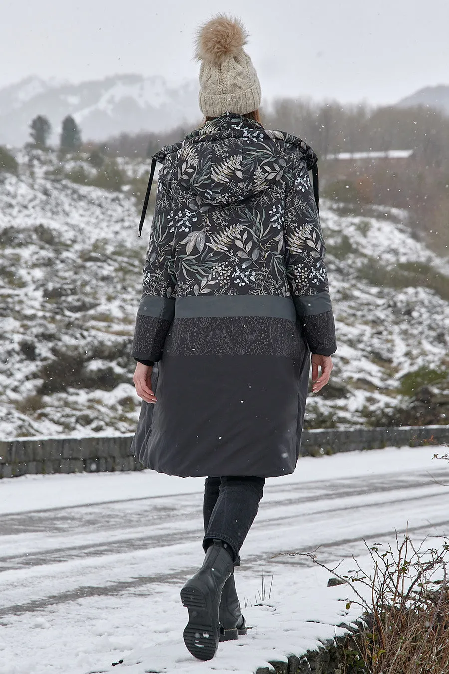 Moss Garden Reversible Quilted Coat