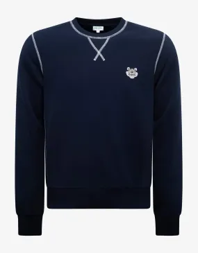 Navy Blue Tiger Crest Sweatshirt