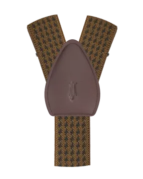 Newbold Houndstooth Coffee/Brown Shirttail Garters