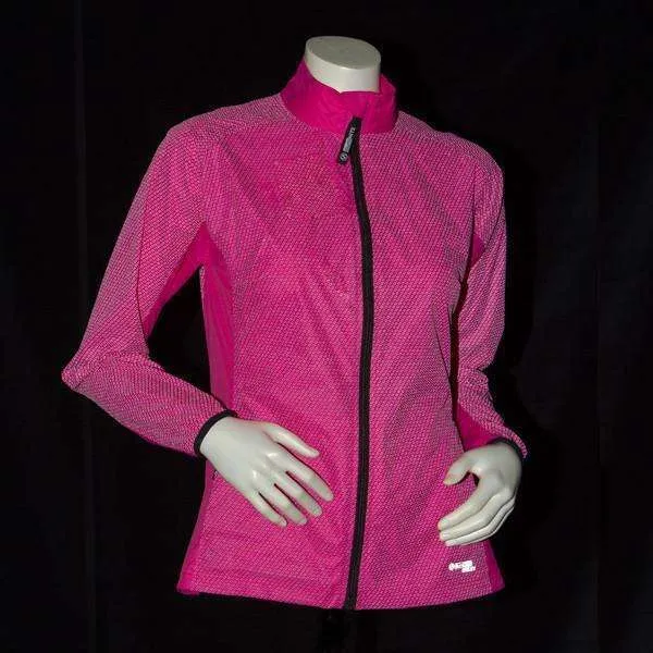 Newport Women's Reflective Packable Windbreaker in Beet Root