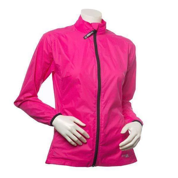 Newport Women's Reflective Packable Windbreaker in Beet Root