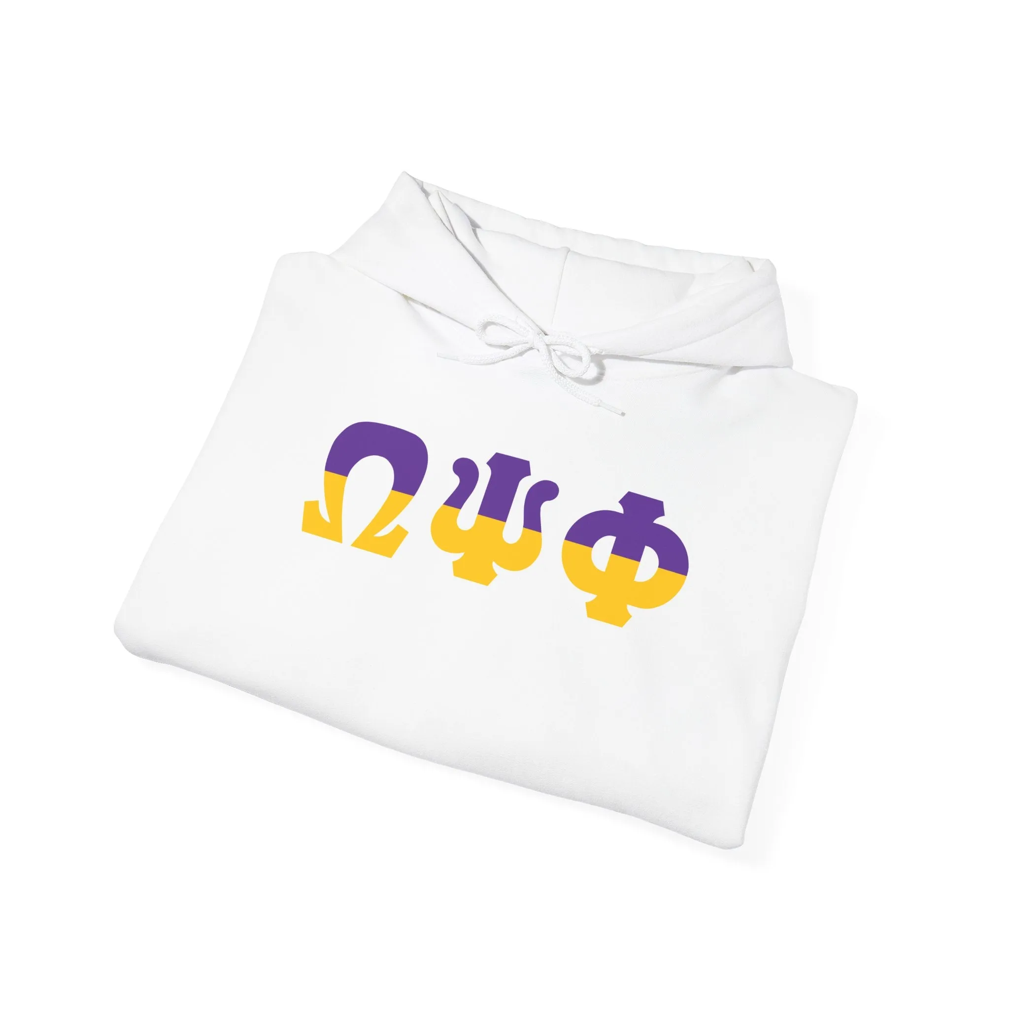 Omega Psi Phi Two Toned Greek Lettered Hooded Sweatshirts