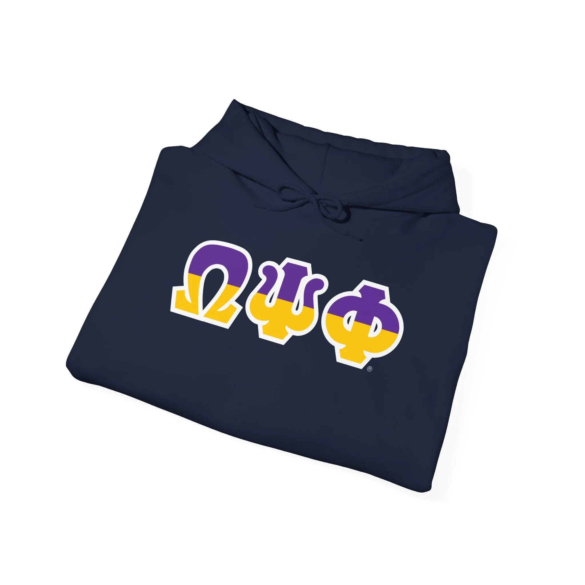 Omega Psi Phi Two Toned Greek Lettered Hooded Sweatshirts