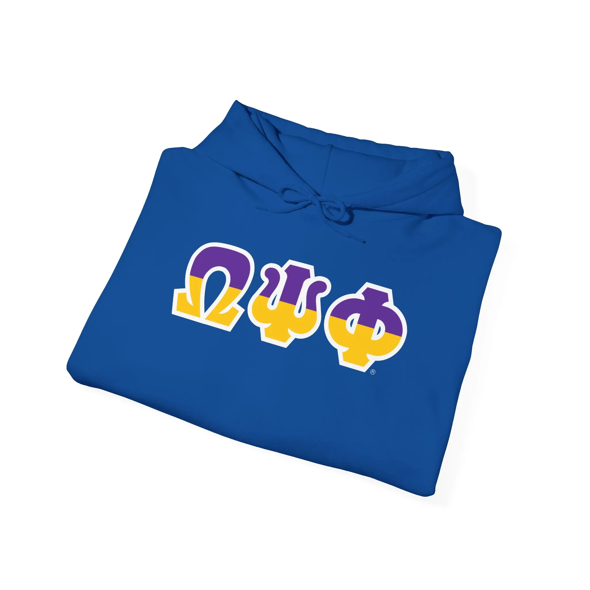 Omega Psi Phi Two Toned Greek Lettered Hooded Sweatshirts