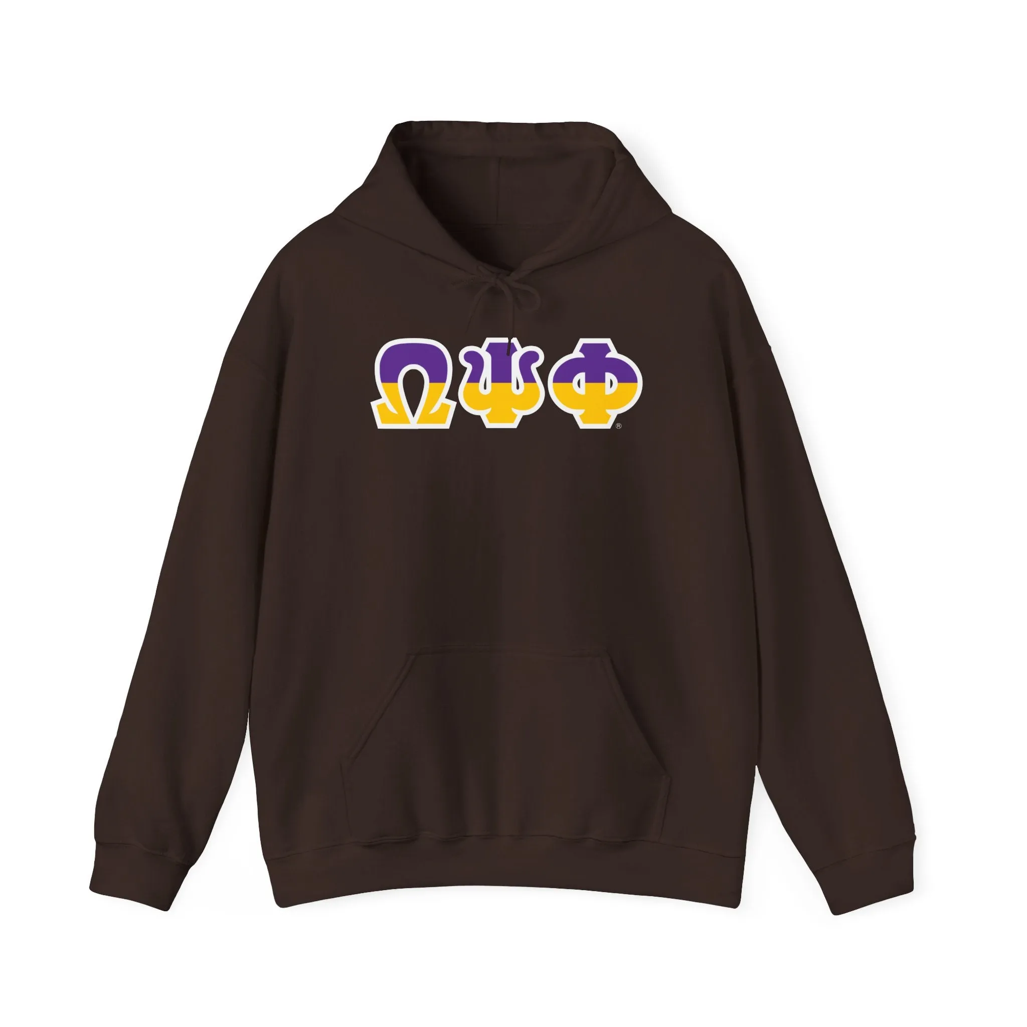 Omega Psi Phi Two Toned Greek Lettered Hooded Sweatshirts