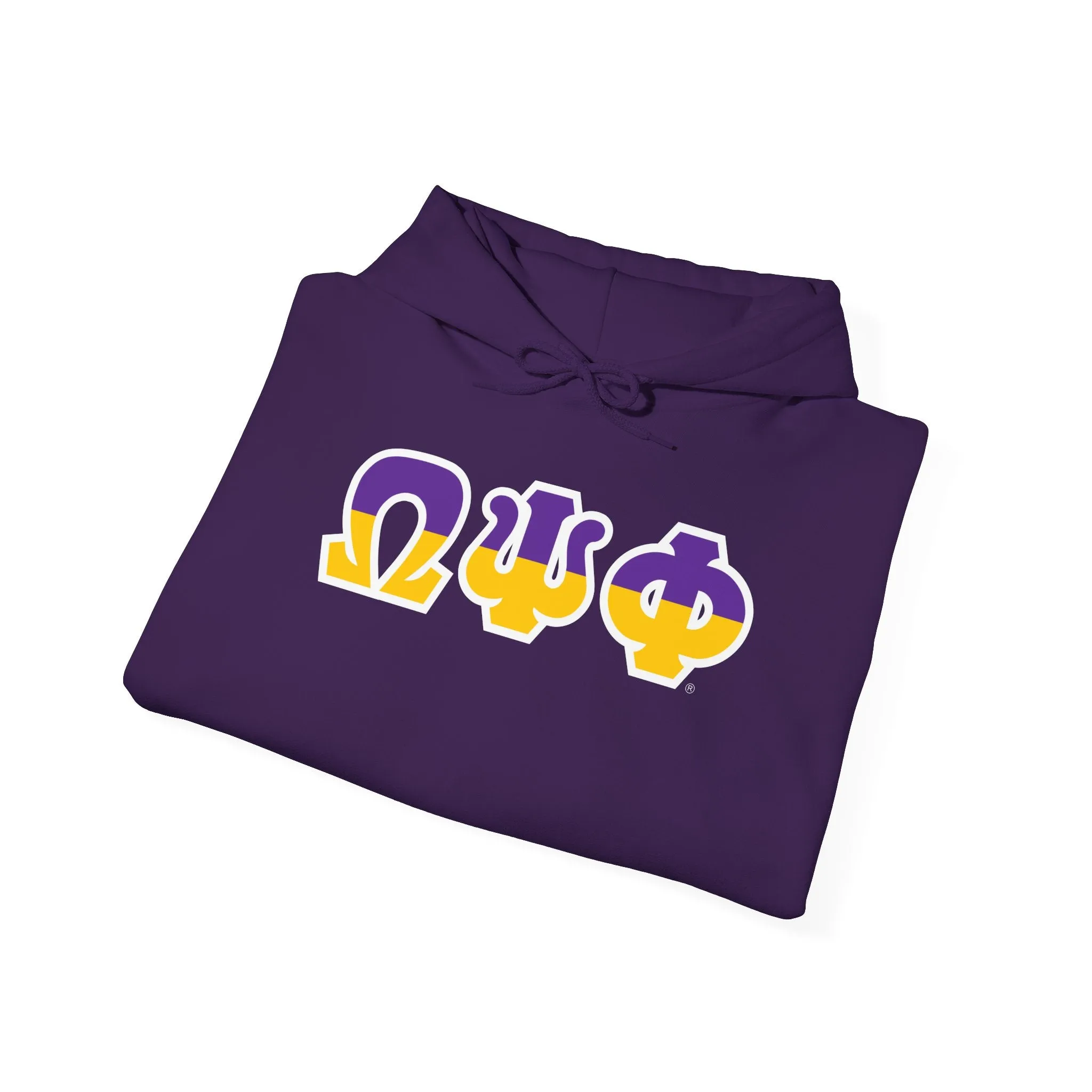 Omega Psi Phi Two Toned Greek Lettered Hooded Sweatshirts
