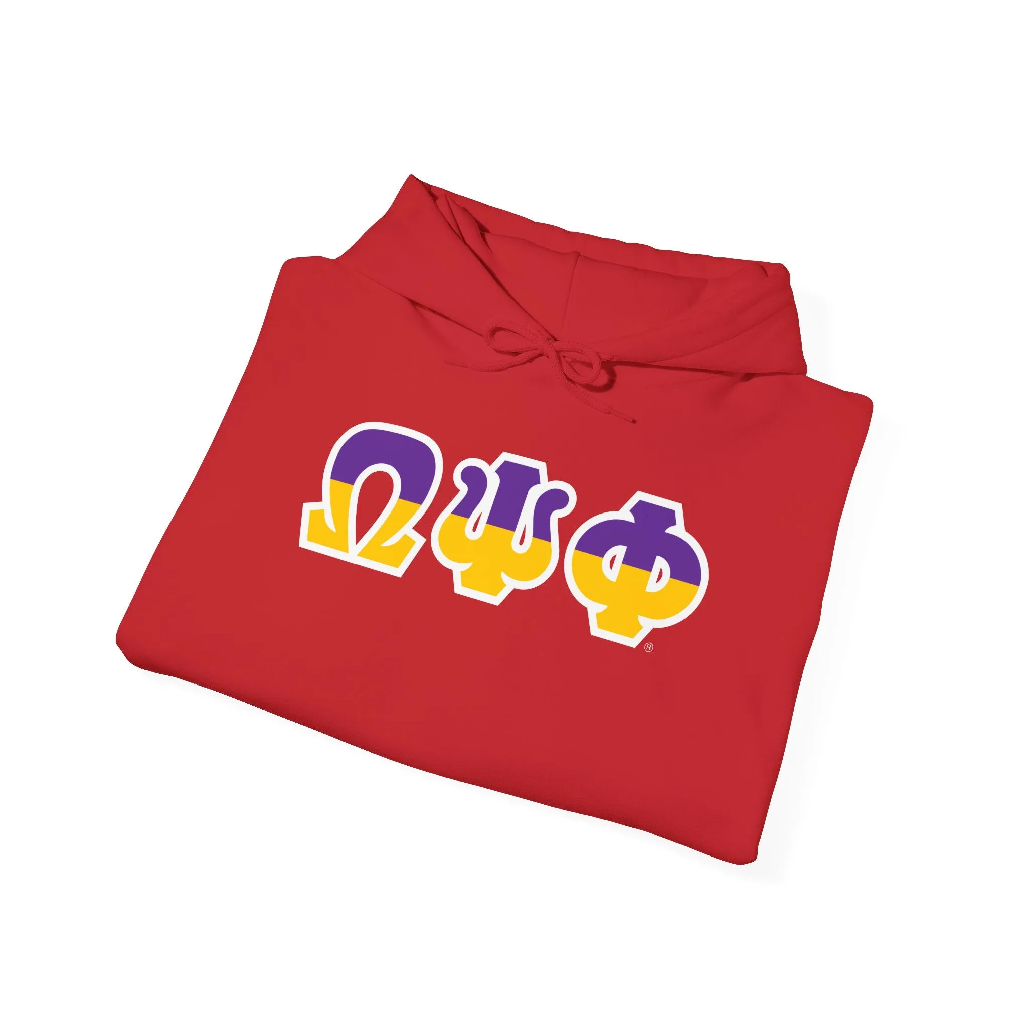 Omega Psi Phi Two Toned Greek Lettered Hooded Sweatshirts
