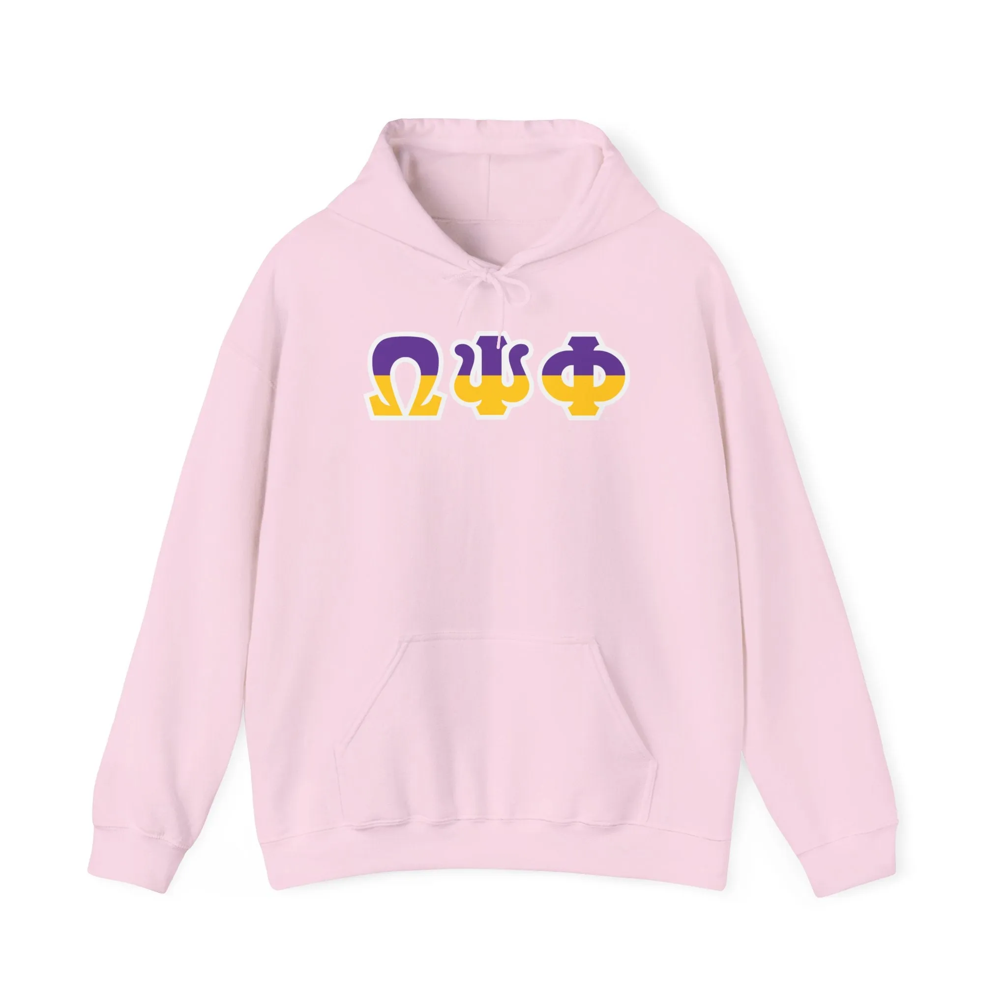 Omega Psi Phi Two Toned Greek Lettered Hooded Sweatshirts