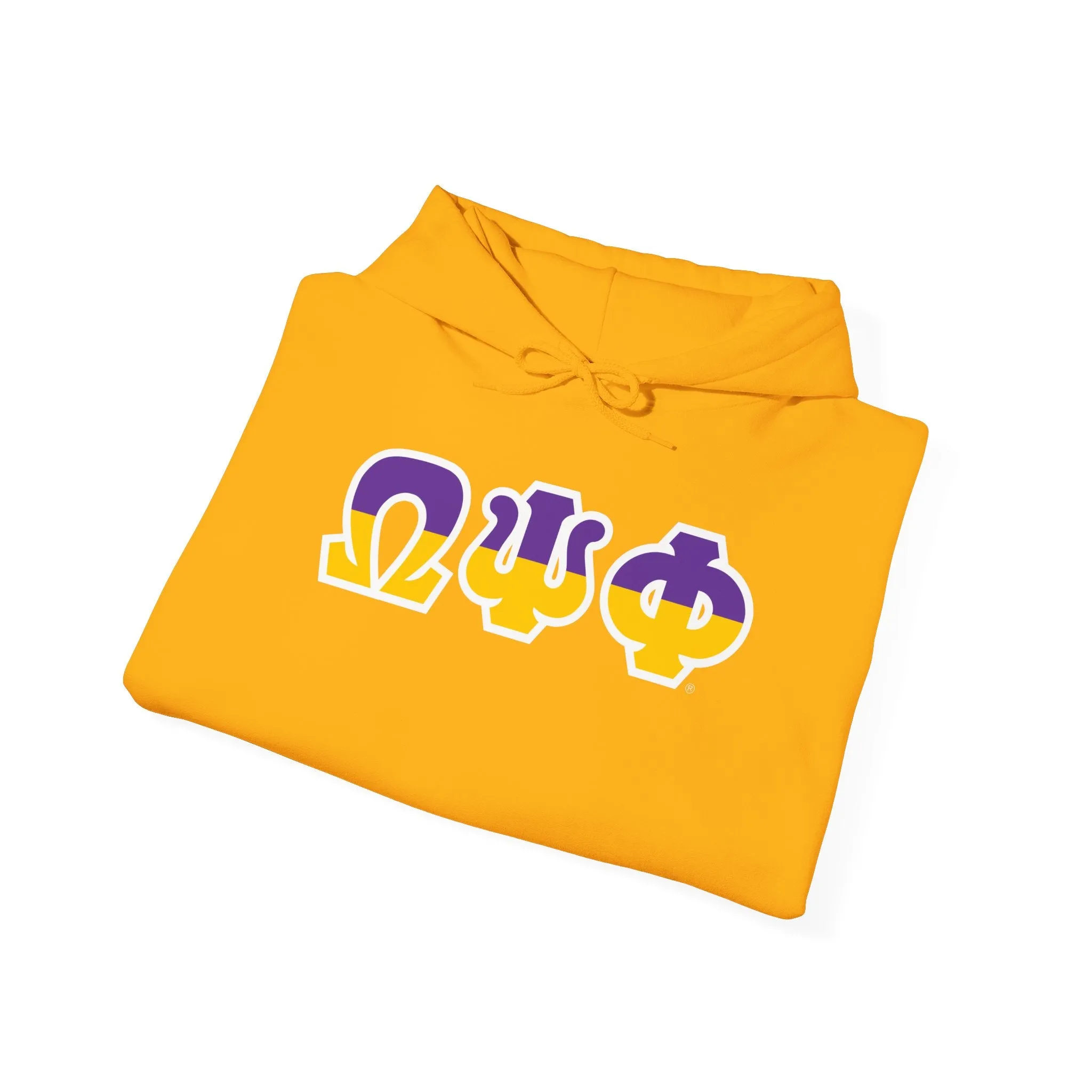 Omega Psi Phi Two Toned Greek Lettered Hooded Sweatshirts