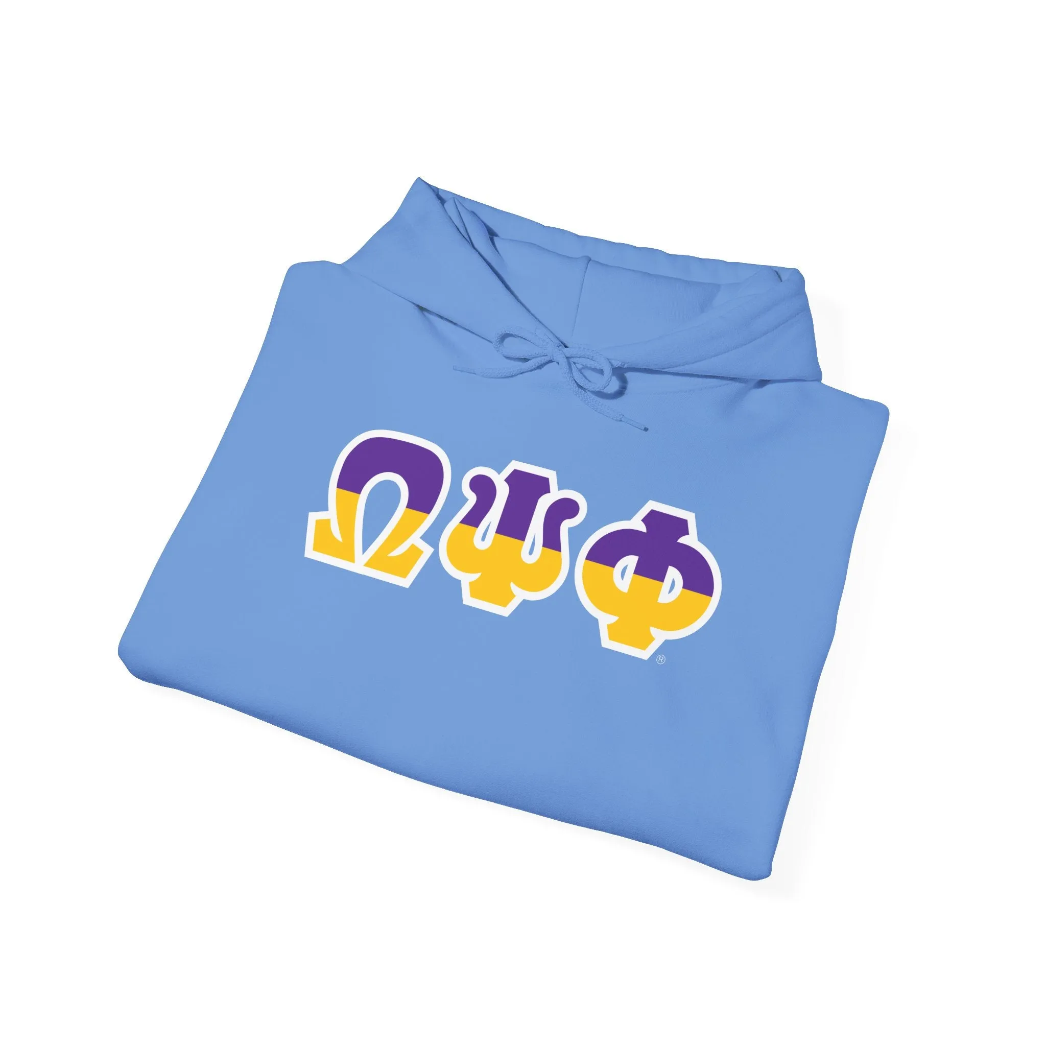 Omega Psi Phi Two Toned Greek Lettered Hooded Sweatshirts