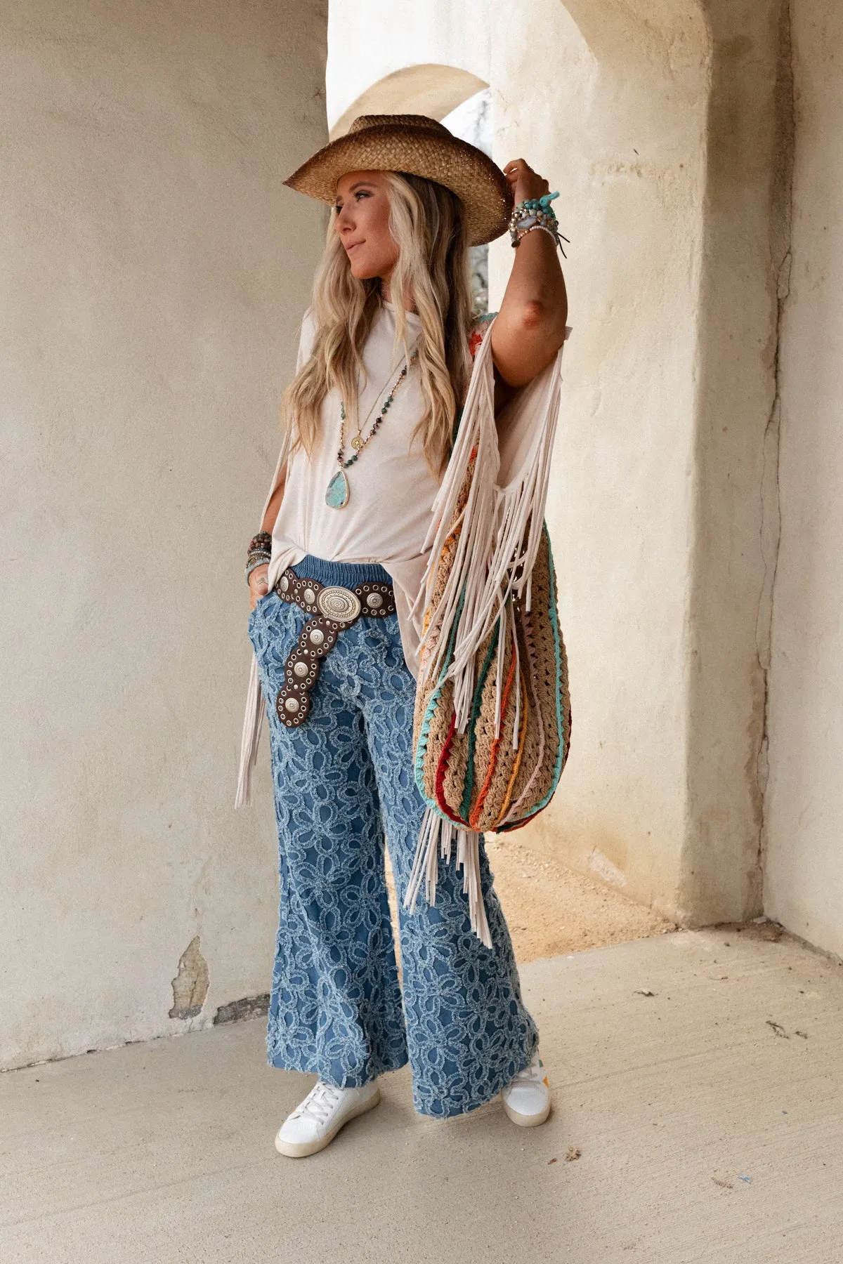 Onyx Oval Western Belt - Brown