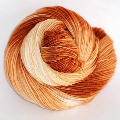 Orange Tiger Tabby - Revival Fingering - Dyed Stock