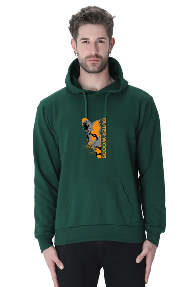 Outer Woods Men's Cheetah Printed Hooded Sweatshirt