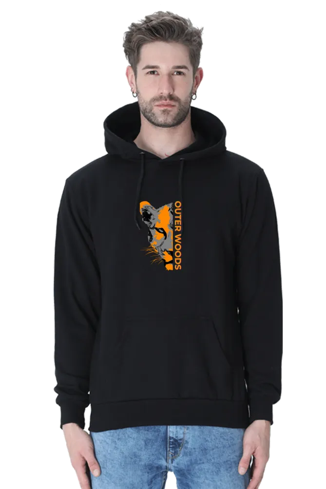 Outer Woods Men's Cheetah Printed Hooded Sweatshirt