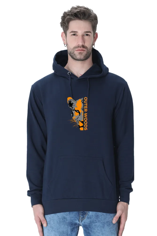 Outer Woods Men's Cheetah Printed Hooded Sweatshirt