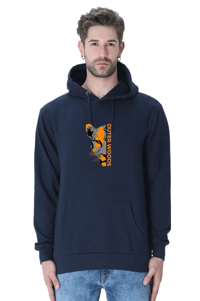 Outer Woods Men's Cheetah Printed Hooded Sweatshirt