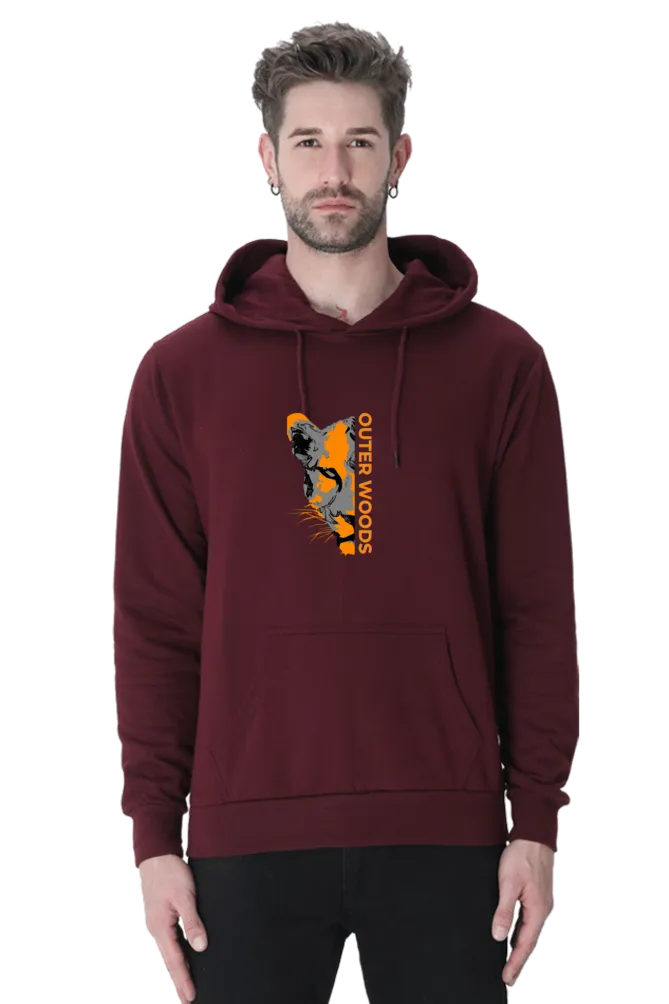 Outer Woods Men's Cheetah Printed Hooded Sweatshirt