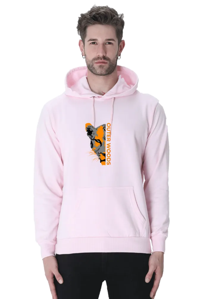 Outer Woods Men's Cheetah Printed Hooded Sweatshirt