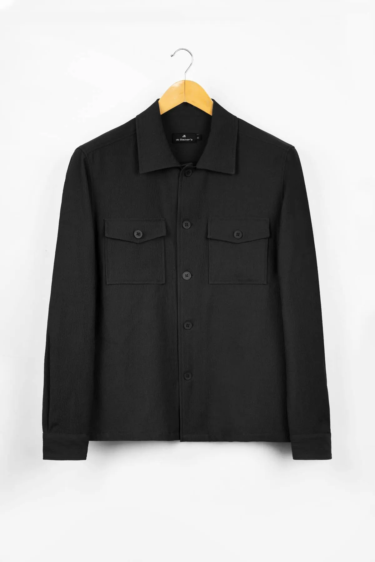 Patterned Black Over-Shirt