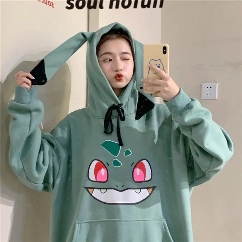 Pokemon Hoodies Women Hip Hop Sweatshirt Girls Harajuku Long Sleeve Japan Hoodie Streetwear Cute Cartoon Hoodie Men Womens