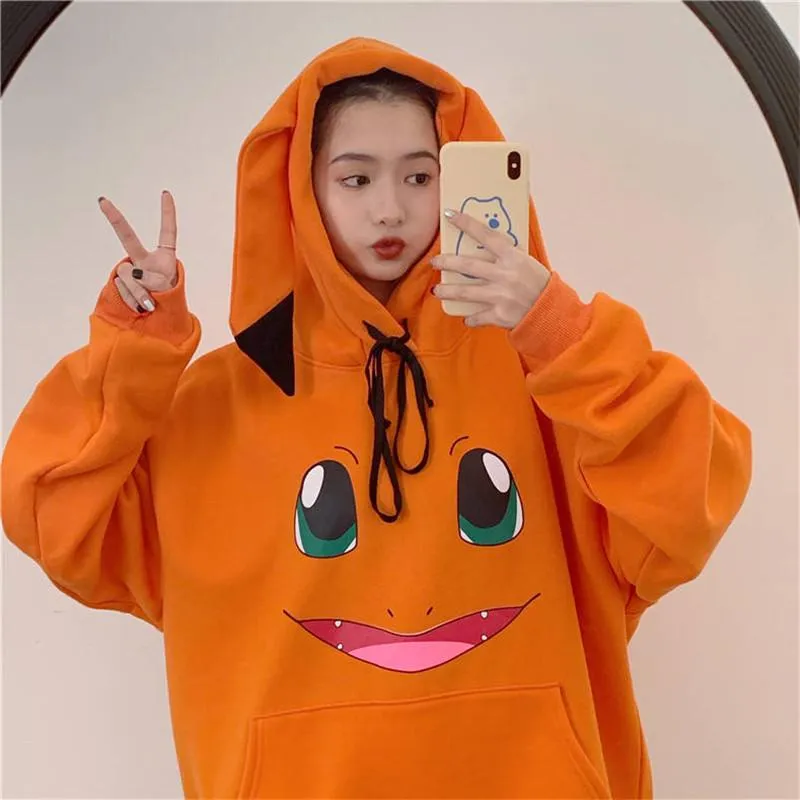 Pokemon Hoodies Women Hip Hop Sweatshirt Girls Harajuku Long Sleeve Japan Hoodie Streetwear Cute Cartoon Hoodie Men Womens
